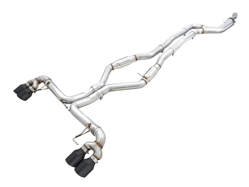 AWE Tuning 2019+ BMW M340i (G20) Track Edition Exhaust - Quad Diamond Black Tips - CPC Performance