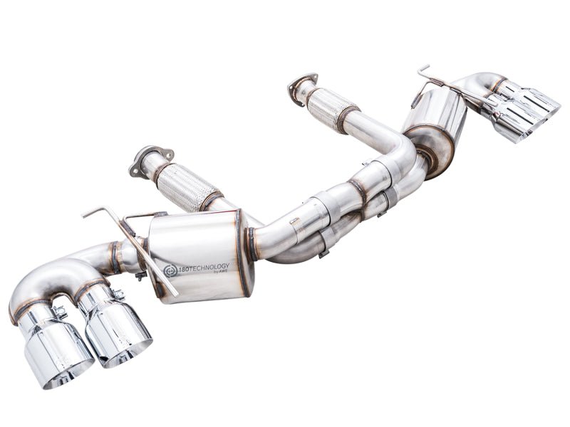 AWE Tuning 2020 Chevrolet Corvette (C8) Touring Edition Exhaust - Quad Chrome Silver Tips - CPC Performance
