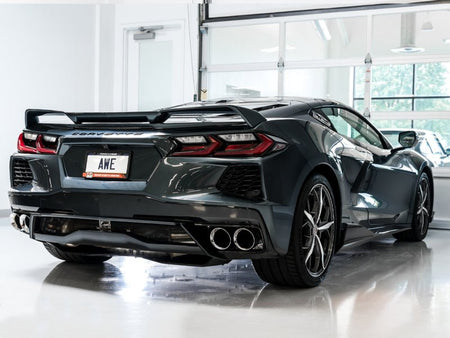 AWE Tuning 2020 Chevrolet Corvette (C8) Touring Edition Exhaust - Quad Chrome Silver Tips - CPC Performance