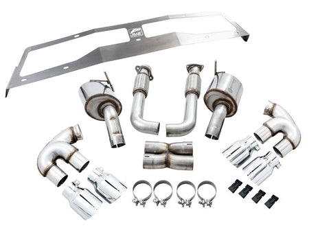 AWE Tuning 2020 Chevrolet Corvette (C8) Touring Edition Exhaust - Quad Chrome Silver Tips - CPC Performance