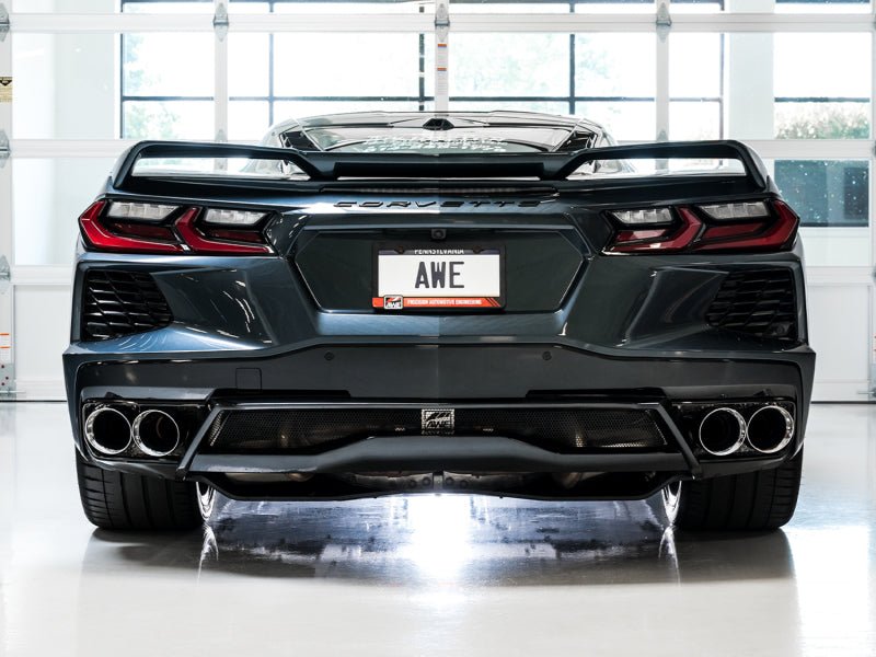AWE Tuning 2020 Chevrolet Corvette (C8) Touring Edition Exhaust - Quad Chrome Silver Tips - CPC Performance
