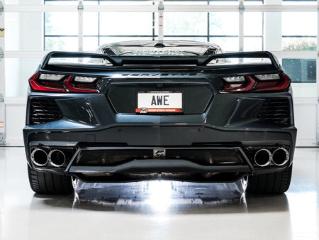 AWE Tuning 2020 Chevrolet Corvette (C8) Touring Edition Exhaust - Quad Chrome Silver Tips - CPC Performance
