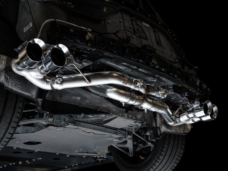 AWE Tuning 2020 Chevrolet Corvette (C8) Track Edition Exhaust - Quad Chrome Silver Tips - CPC Performance