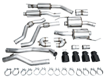 AWE Tuning 2020+ Ford Explorer ST Touring Edition Exhaust w/ Diamond Black Tips - CPC Performance