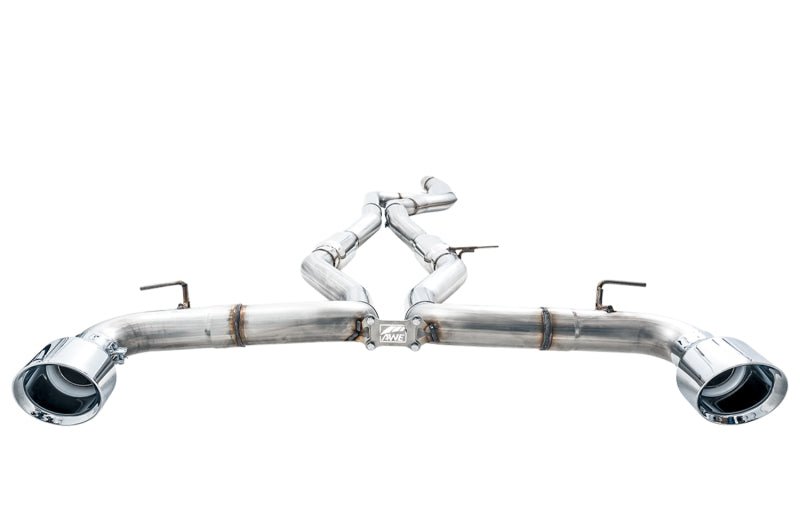 AWE Tuning 2020 Toyota Supra A90 Track Edition Exhaust - 5in Chrome Silver Tips - CPC Performance