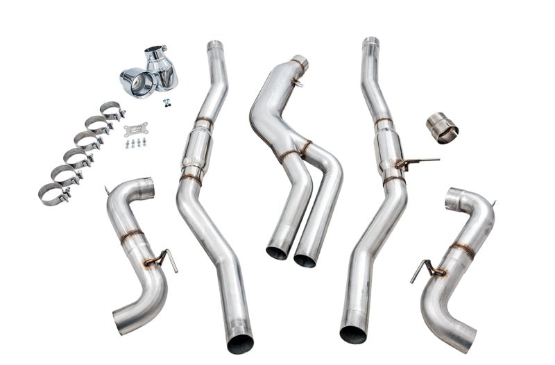 AWE Tuning 2020 Toyota Supra A90 Track Edition Exhaust - 5in Chrome Silver Tips - CPC Performance