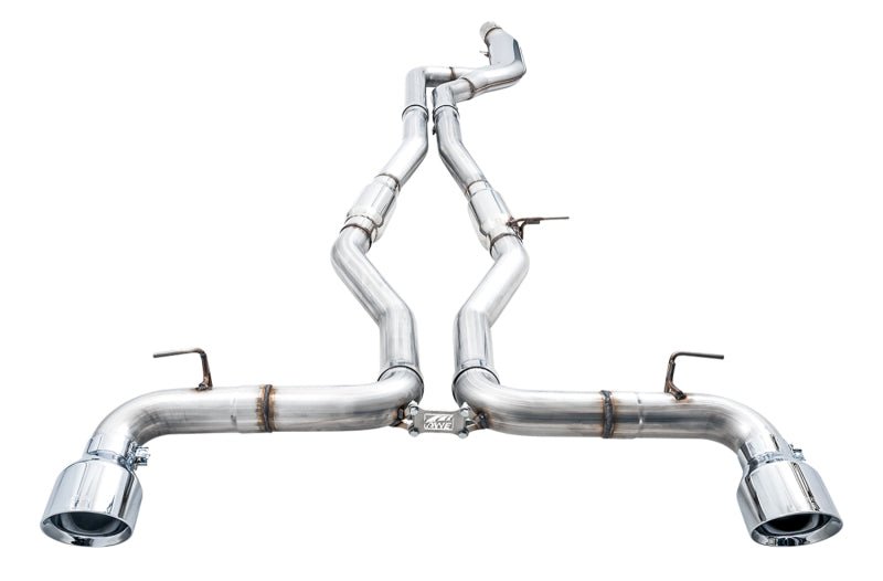 AWE Tuning 2020 Toyota Supra A90 Track Edition Exhaust - 5in Chrome Silver Tips - CPC Performance