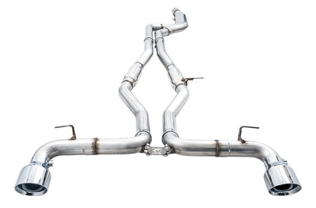 AWE Tuning 2020 Toyota Supra A90 Track Edition Exhaust - 5in Chrome Silver Tips - CPC Performance