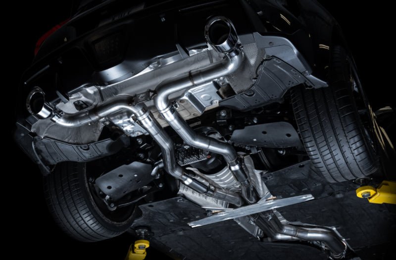 AWE Tuning 2020 Toyota Supra A90 Track Edition Exhaust - 5in Chrome Silver Tips - CPC Performance
