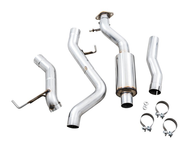 AWE Tuning 2021+ Ford Bronco 0FG Exhaust (No Tips) w/ Bash Guard - CPC Performance