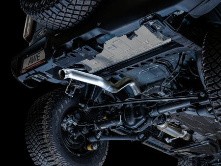 AWE Tuning 2021+ Ford Bronco 0FG Exhaust (No Tips) w/ Bash Guard - CPC Performance