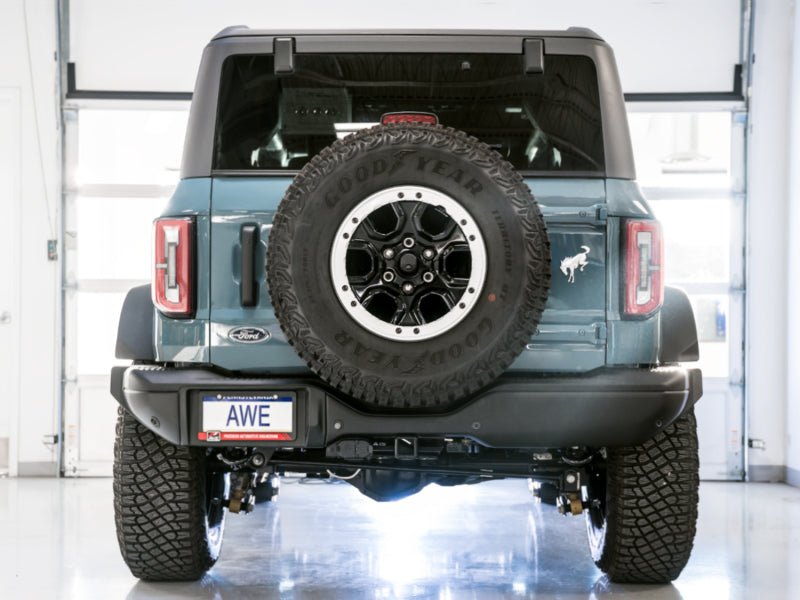 AWE Tuning 2021+ Ford Bronco 0FG Exhaust (No Tips) w/ Bash Guard - CPC Performance
