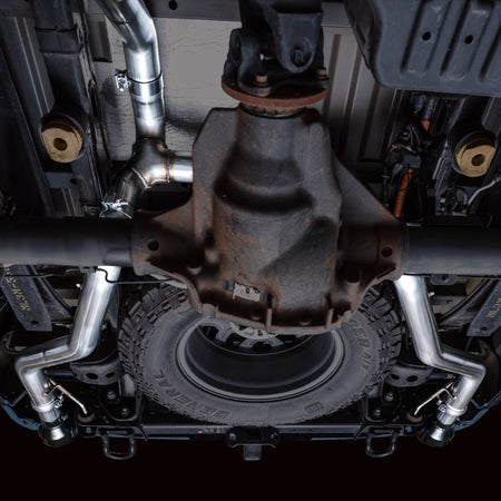AWE Tuning 2021+ Ford F - 150 Tremor (w/ Bumper Cutouts) 0FG Non - Resonated Catback - Diamond Black Tips - CPC Performance