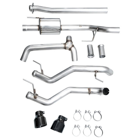 AWE Tuning 2021+ Ford F - 150 Tremor (w/ Bumper Cutouts) 0FG Non - Resonated Catback - Diamond Black Tips - CPC Performance