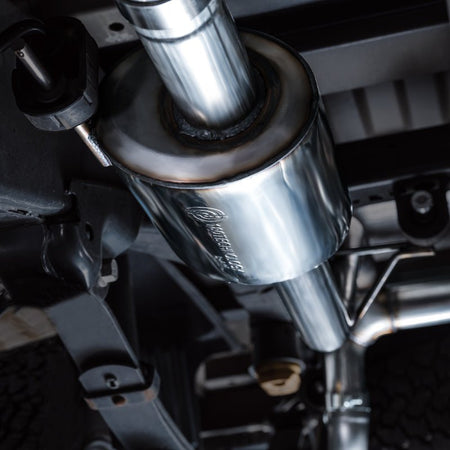 AWE Tuning 2021+ Ford F - 150 Tremor (w/ Bumper Cutouts) 0FG Non - Resonated Catback - Diamond Black Tips - CPC Performance