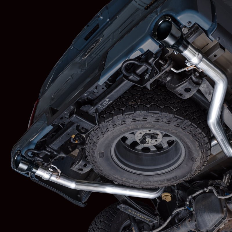 AWE Tuning 2021+ Ford F - 150 Tremor (w/ Bumper Cutouts) 0FG Non - Resonated Catback - Diamond Black Tips - CPC Performance