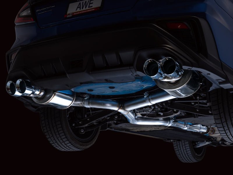 AWE Tuning 2022+ VB Subaru WRX Touring Edition Exhaust - Chrome Silver Tips - CPC Performance