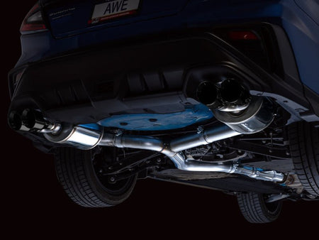 AWE Tuning 2022+ VB Subaru WRX Touring Edition Exhaust - Diamond Black Tips - CPC Performance