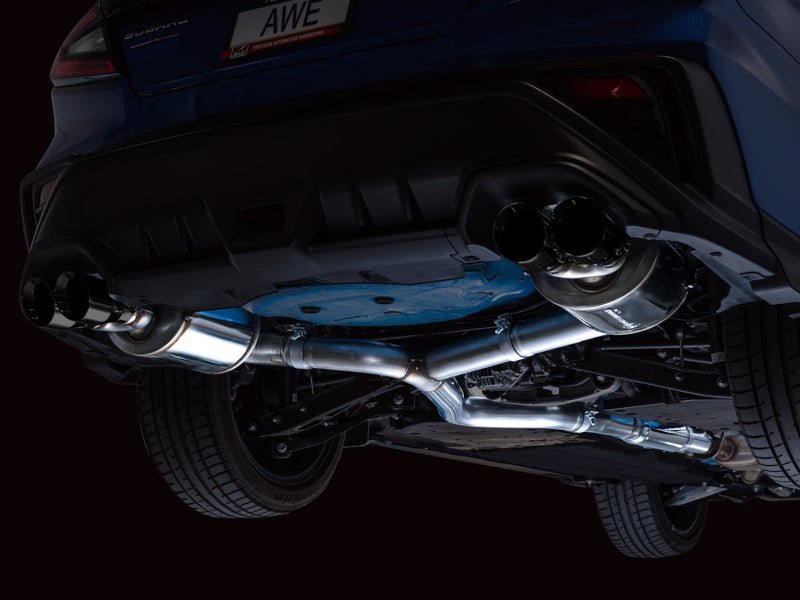 AWE Tuning 2022+ VB Subaru WRX Touring Edition Exhaust - Diamond Black Tips - CPC Performance