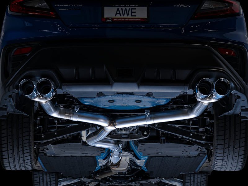 AWE Tuning 2022+ VB Subaru WRX Track Edition Exhaust - Chrome Silver Tips - CPC Performance
