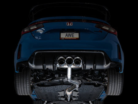 AWE Tuning 2023 Honda Civic Type R FL5 Track Edition Exhaust w/ Triple Chrome Silver Tips - CPC Performance