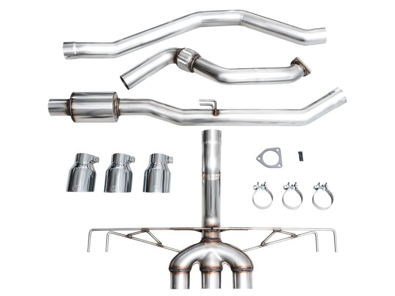 AWE Tuning 2023 Honda Civic Type R FL5 Track Edition Exhaust w/ Triple Chrome Silver Tips - CPC Performance