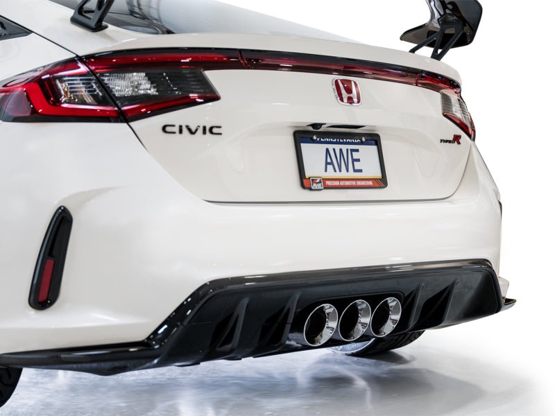 AWE Tuning 2023 Honda Civic Type R FL5 Track Edition Exhaust w/ Triple Chrome Silver Tips - CPC Performance