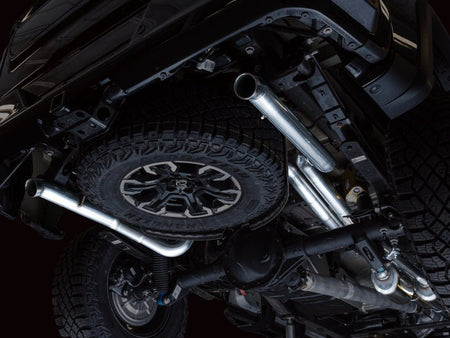 AWE Tuning 22 - 23 GMC Sierra 1500 AT4X 6.2L 0FG Catback Split Dual (Flat Bumper) - Bashguard(No Tips) - CPC Performance