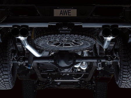 AWE Tuning 22 - 23 GMC Sierra 1500 AT4X 6.2L 0FG Catback Split Dual (Flat Bumper) - Diamond Black Tips - CPC Performance
