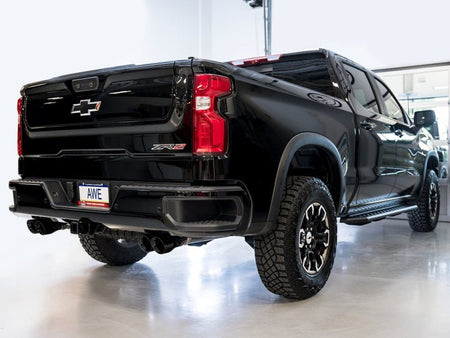 AWE Tuning 22 - 23 GMC Sierra 1500 AT4X 6.2L 0FG Catback Split Dual (Flat Bumper) - Diamond Black Tips - CPC Performance