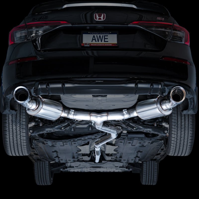 AWE Tuning 22+ Honda Civic Si/Acura Integra Touring Edition Catback Exhaust - Dual Chrome Silver Tip - CPC Performance