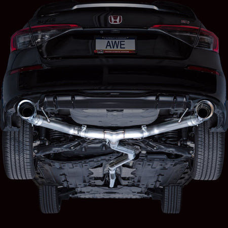 AWE Tuning 22+ Honda Civic Si/Acura Integra Track Edition Catback Exhaust - Dual Chrome Silver Tips - CPC Performance