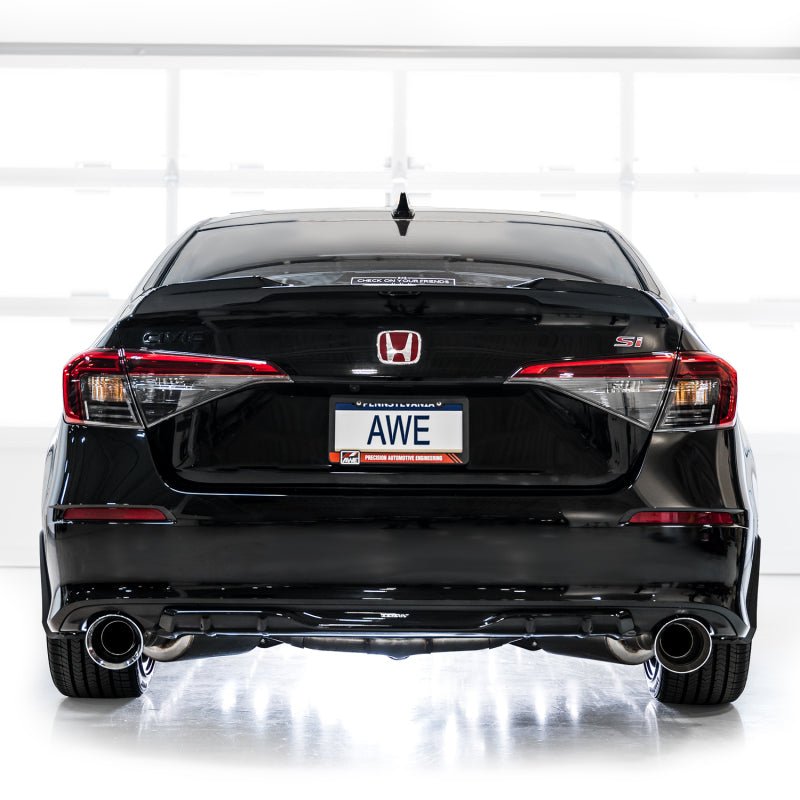 AWE Tuning 22+ Honda Civic Si/Acura Integra Track Edition Catback Exhaust - Dual Chrome Silver Tips - CPC Performance