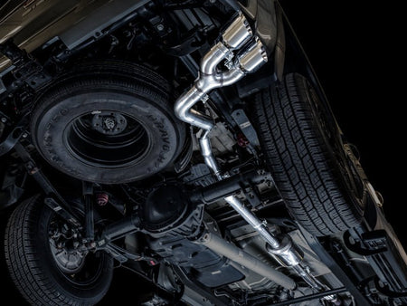 AWE Tuning 4th Gen GM 1500 5.3L 0FG Catback Dual Side Exit (Flat Bumper) - Chrome Tips - CPC Performance