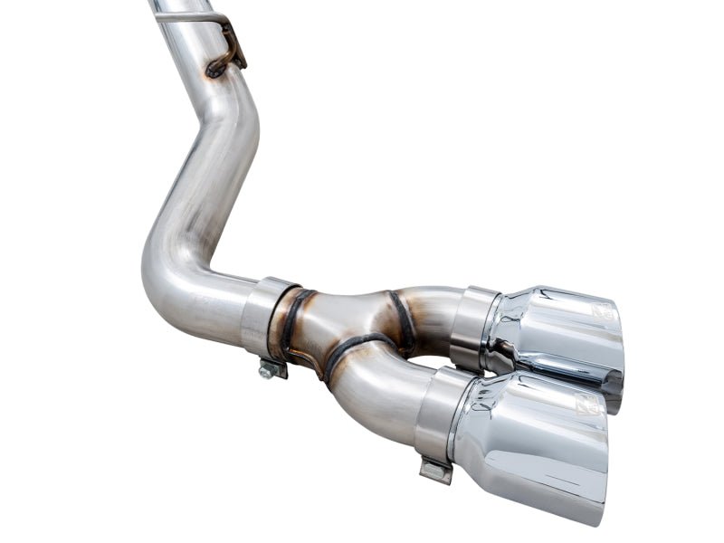 AWE Tuning 4th Gen GM 1500 5.3L 0FG Catback Dual Side Exit (Flat Bumper) - Chrome Tips - CPC Performance