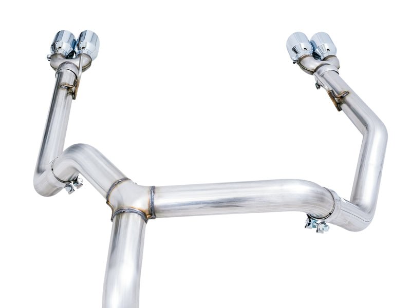 AWE Tuning 4th Gen GM 1500 5.3L 0FG Catback Split Rear Exit (w/ Bumper Cutouts) - Quad Chrome Tips - CPC Performance