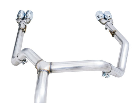 AWE Tuning 4th Gen GM 1500 5.3L 0FG Catback Split Rear Exit (w/ Bumper Cutouts) - Quad Chrome Tips - CPC Performance