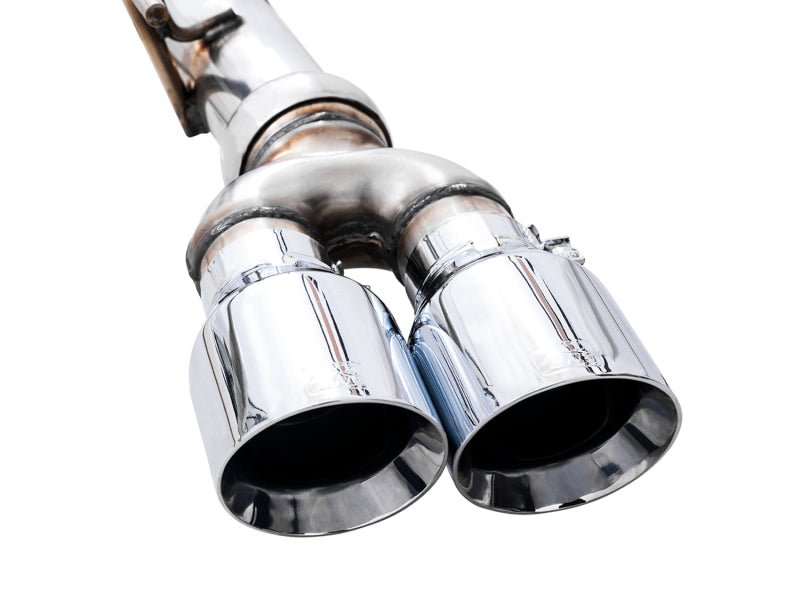 AWE Tuning 4th Gen GM 1500 6.2L 0FG Catback Split Rear Exit (w/ Bumper Cutouts) - Quad Chrome Tips - CPC Performance