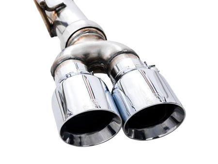 AWE Tuning 4th Gen GM 1500 6.2L 0FG Catback Split Rear Exit (w/ Bumper Cutouts) - Quad Chrome Tips - CPC Performance