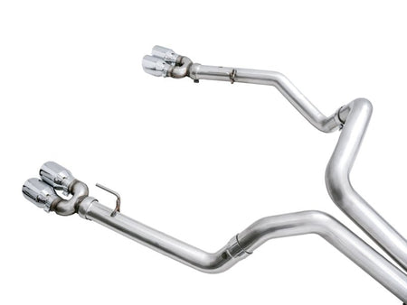 AWE Tuning 4th Gen GM 1500 6.2L 0FG Catback Split Rear Exit (w/ Bumper Cutouts) - Quad Chrome Tips - CPC Performance