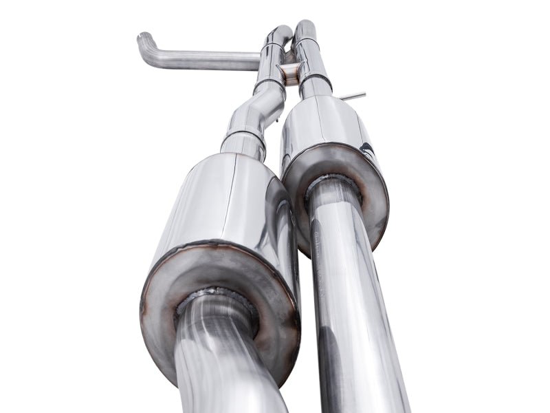 AWE Tuning 4th Gen GM 1500 6.2L 0FG Catback Split Rear Exit (w/ Bumper Cutouts) - Quad Diamond Tips - CPC Performance