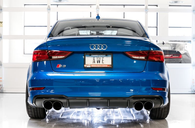 AWE Tuning Audi 8V S3 Track Edition Exhaust w/Chrome Silver Tips 102mm - CPC Performance
