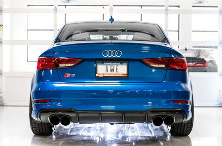 AWE Tuning Audi 8V S3 Track Edition Exhaust w/Chrome Silver Tips 102mm - CPC Performance