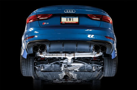 AWE Tuning Audi 8V S3 Track Edition Exhaust w/Diamond Black Tips 102mm - CPC Performance