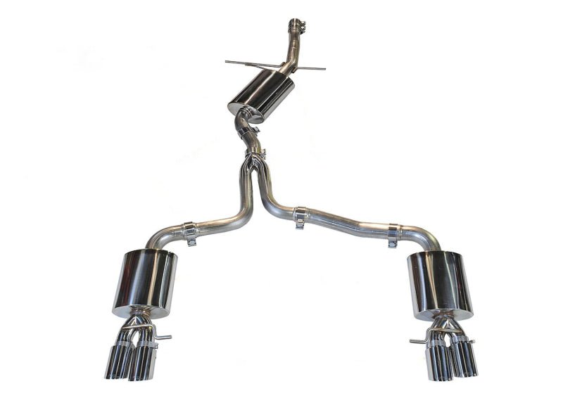 AWE Tuning Audi B8 A4 Touring Edition Exhaust - Quad Tip Polished Silver Tips - Does Not Fit Cabrio - CPC Performance