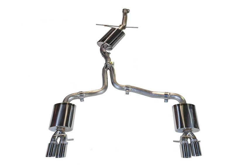 AWE Tuning Audi B8 A5 2.0T Touring Edition Exhaust - Quad Outlet Polished Silver Tips - CPC Performance