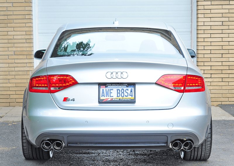 AWE Tuning Audi B8 / B8.5 S4 3.0T Touring Edition Exhaust - Chrome Silver Tips (90mm) - CPC Performance