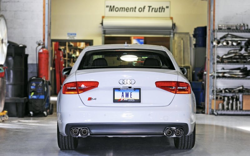 AWE Tuning Audi B8.5 S4 3.0T Touring Edition Exhaust System - Chrome Silver Tips (102mm) - CPC Performance