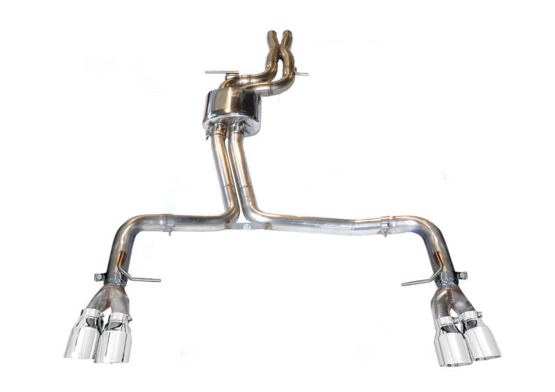 AWE Tuning Audi B8.5 S4 3.0T Track Edition Exhaust - Chrome Silver Tips (102mm) - CPC Performance