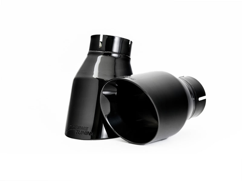 AWE Tuning Audi B9 A4 Touring Edition Exhaust Dual Outlet - Diamond Black Tips (Includes DP) - CPC Performance